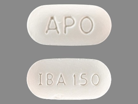 APO IBA150: (60505-2795) Ibandronic Acid 150 mg (As Ibandronate Sodium 168.75 mg) Oral Tablet by Apotex Corp