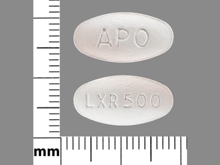 APO LXR 500: (60505-3280) Levetiracetam 500 mg 24 Hr Extended Release Tablet by Apotex Corp.