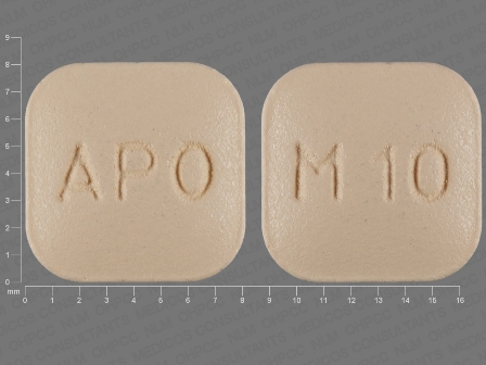 APO M10: Montelukast 10 mg (As Montelukast Sodium 10.4 mg) Oral Tablet