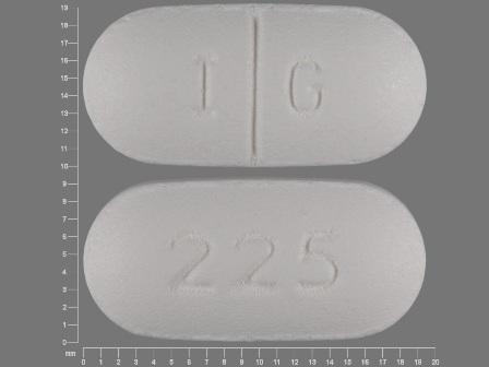 225 IG: (60687-224) Gemfibrozil 600 mg Oral Tablet by American Health Packaging