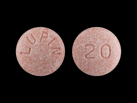 LUPIN 20: (60687-333) Lisinopril 20 mg Oral Tablet by Tya Pharmaceuticals