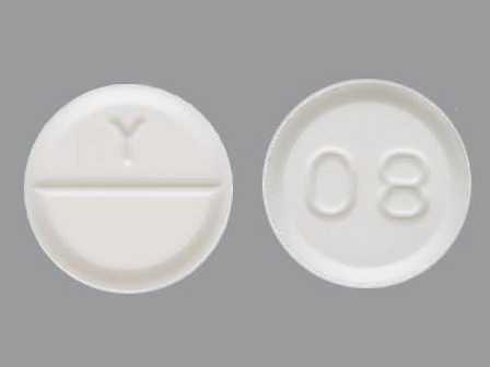 Y 08: (60687-458) Glycopyrrolate 1 mg Oral Tablet by Bryant Ranch Prepack