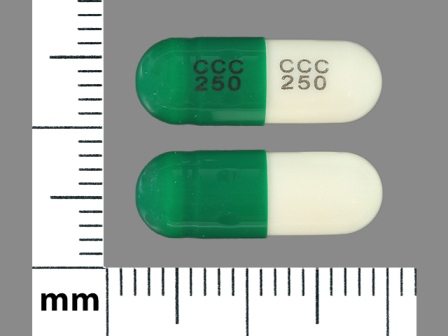 CCC 250: (61442-161) Cephalexin (As Cephalexin Monohydrate) 250 mg Oral Capsule by Carlsbad Technology, Inc.