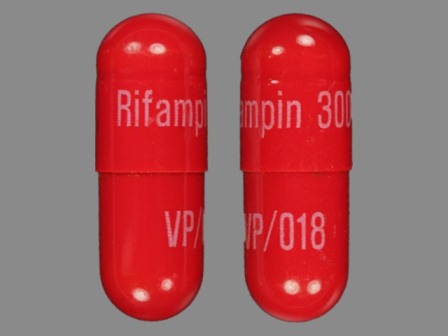 Rifampin 300 VP 018: (61748-018) Rifampin 300 mg Oral Capsule by Department of State Health Services, Pharmacy Branch