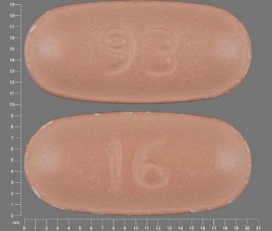93 16: Nabumetone 750 mg/1 Oral Tablet, Film Coated
