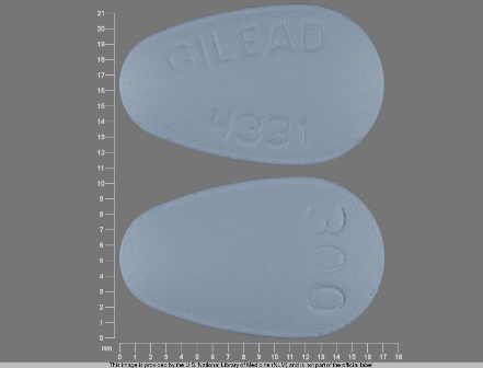 GILEAD 4331 300: (61958-0401) Viread 300 mg Oral Tablet by Gilead Sciences, Inc.