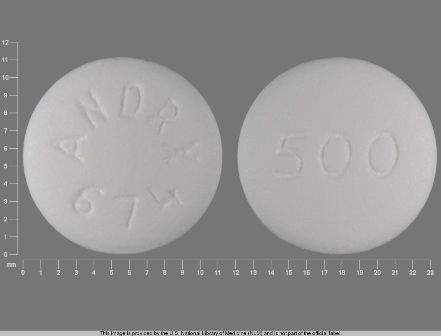 Andrx 674 500: Metformin Hydrochloride 500 mg Oral Tablet