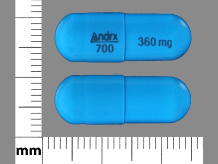 Andrx 700 360 mg: (62037-700) 24 Hr Taztia 360 mg Extended Release Capsule by Watson Pharma, Inc.