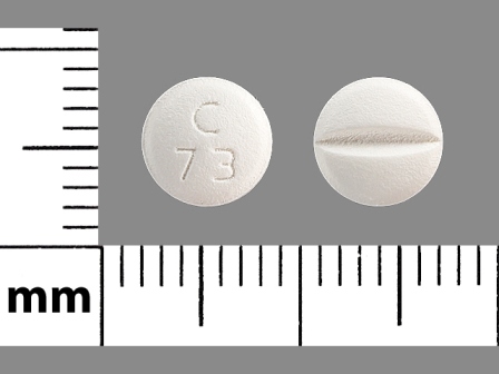 C 73: (62584-265) Metoprolol Tartrate 25 mg (Metoprolol Succinate 23.75 mg) Oral Tablet by American Health Packaging