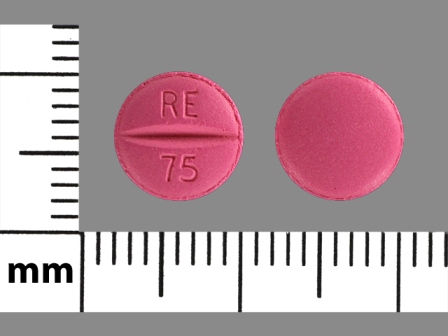 RE 75: Metoprolol Tartrate 50 mg (As Metoprolol Succinate 47.5 mg) Oral Tablet