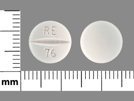 RE 76: (63304-581) Metoprolol Tartrate 100 mg Oral Tablet, Film Coated by State of Florida Doh Central Pharmacy