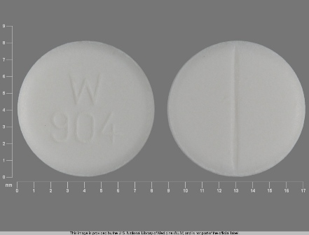 W 904: (64679-904) Captopril 50 mg Oral Tablet by Glenview Pharma Inc.