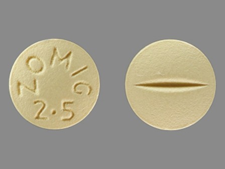 ZOMIG 25: (64896-671) Zomig 2.5 mg Oral Tablet by Impax Laboratories, Inc.