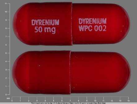 DYRENIUM 50 mg DYRENIUM WPC 002: (65197-002) Dyrenium 50 mg Oral Capsule by Wellspring Pharmaceutical Corporation