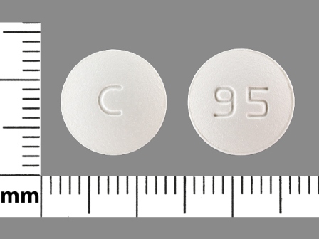 C 95: Ciprofloxacin 250 mg (As Ciprofloxacin Hydrochloride 297 mg) Oral Tablet