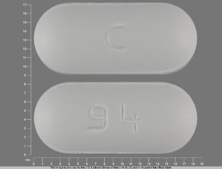 C 94: (65862-077) Ciprofloxacin (As Ciprofloxacin Hydrochloride) 500 mg Oral Tablet by Aurobindo Pharma Limited