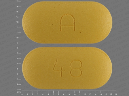 A 48: Glyburide 5 mg / Metformin Hydrochloride 500 mg Oral Tablet