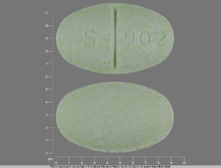 S 902 Green Oval Pill