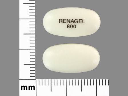 RENAGEL 800: (67544-656) Renagel 800 mg Oral Tablet by Aphena Pharma Solutions - Tennessee, LLC
