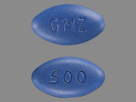 GMZ 500: (68012-002) 24 Hr Glumetza 500 mg Extended Release Tablet by Santarus, Inc.