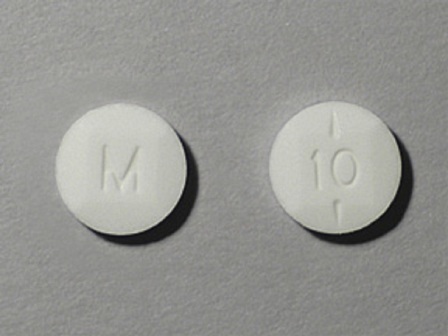 10 M: Methylphenidate Hydrochloride 10 mg Oral Tablet