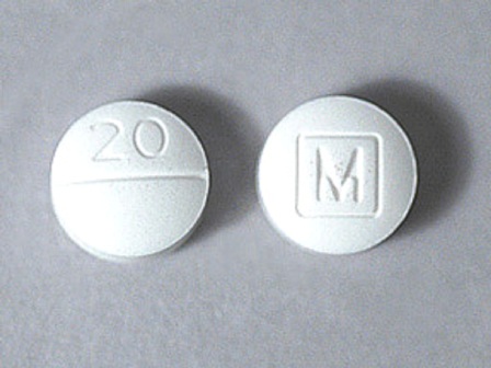 20 M: (68084-860) Methylphenidate Hydrochloride 20 mg Oral Tablet by Mallinckrodt, Inc.
