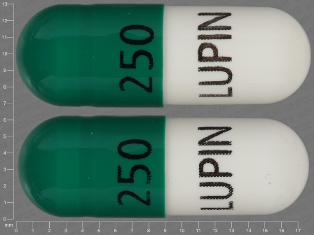 250 LUPIN: (68180-121) Cephalexin 250 mg Oral Capsule by Rpk Pharmaceuticals, Inc.