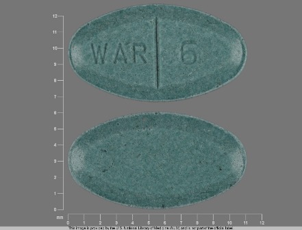 WAR 6: (68382-057) Warfarin Sodium 6 mg Oral Tablet by Cadila Healthcare Limited