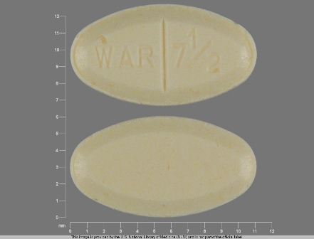 WAR 7 1 2: (68382-058) Warfarin Sodium 7.5 mg Oral Tablet by Physicians Total Care, Inc.