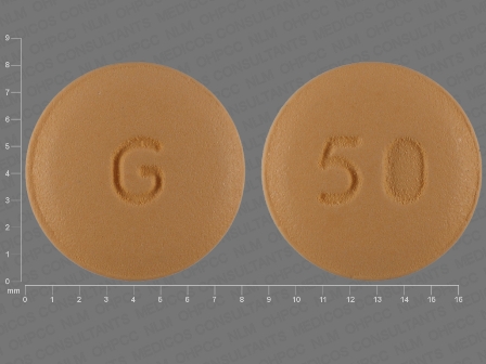 G 50: (68462-153) Topiramate 50 mg Oral Tablet by Glenmark Generics Inc., USA