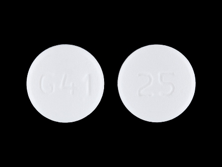 G41 25: Carvedilol 25 mg Oral Tablet
