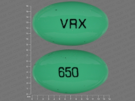 VRX 650: (68682-065) Methoxsalen 10 mg Oral Capsule, Liquid Filled by Oceanside Pharmaceuticals