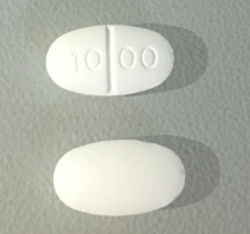10 00: Metformin Hydrochloride 1000 mg Oral Tablet, Coated