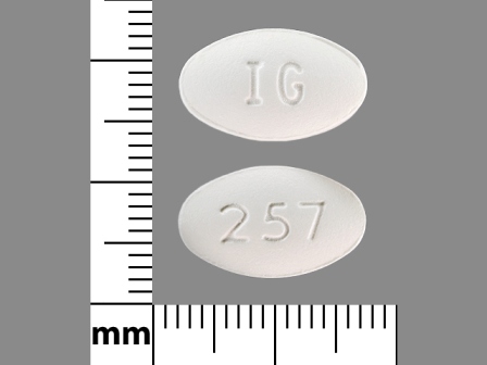 IG 257: (76282-257) Nabumetone 500 mg Oral Tablet by Rebel Distributors Corp.