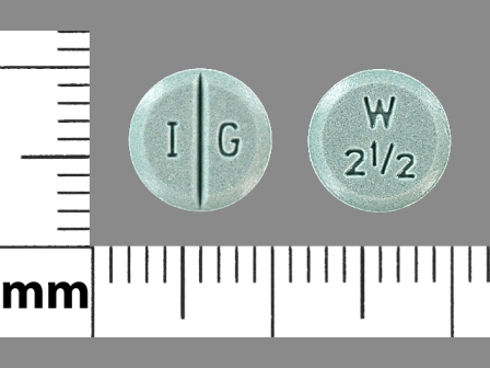 IG W 2 1 2: (76282-329) Warfarin Sodium 2.5 mg Oral Tablet by Exelan Pharmaceuticals Inc.