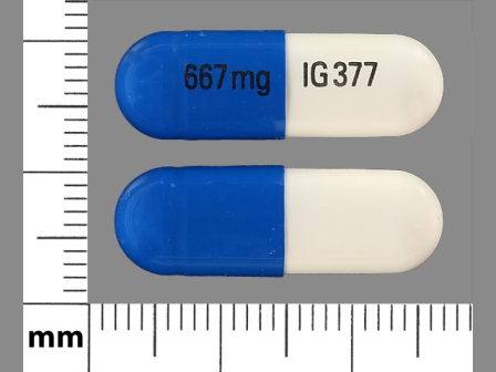 667mg IG377: (76282-377) Calcium Acetate 667 mg Oral Capsule by Exelan Pharmaceuticals, Inc.