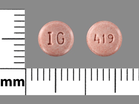 IG 419: (76282-419) Lisinopril 10 mg Oral Tablet by Exelan Pharmaceuticals Inc.