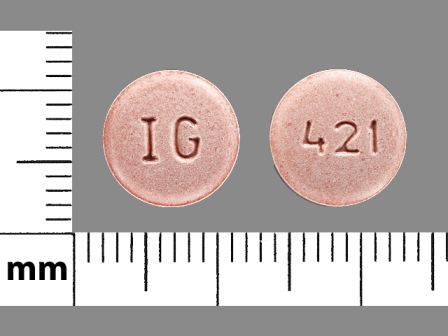 IG 421: (76282-421) Lisinopril 30 mg Oral Tablet by Exelan Pharmaceuticals Inc.