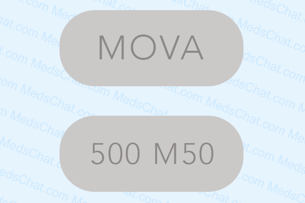 MOVA 500 M50 pink oval tablet